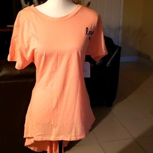 On fire woman long back top